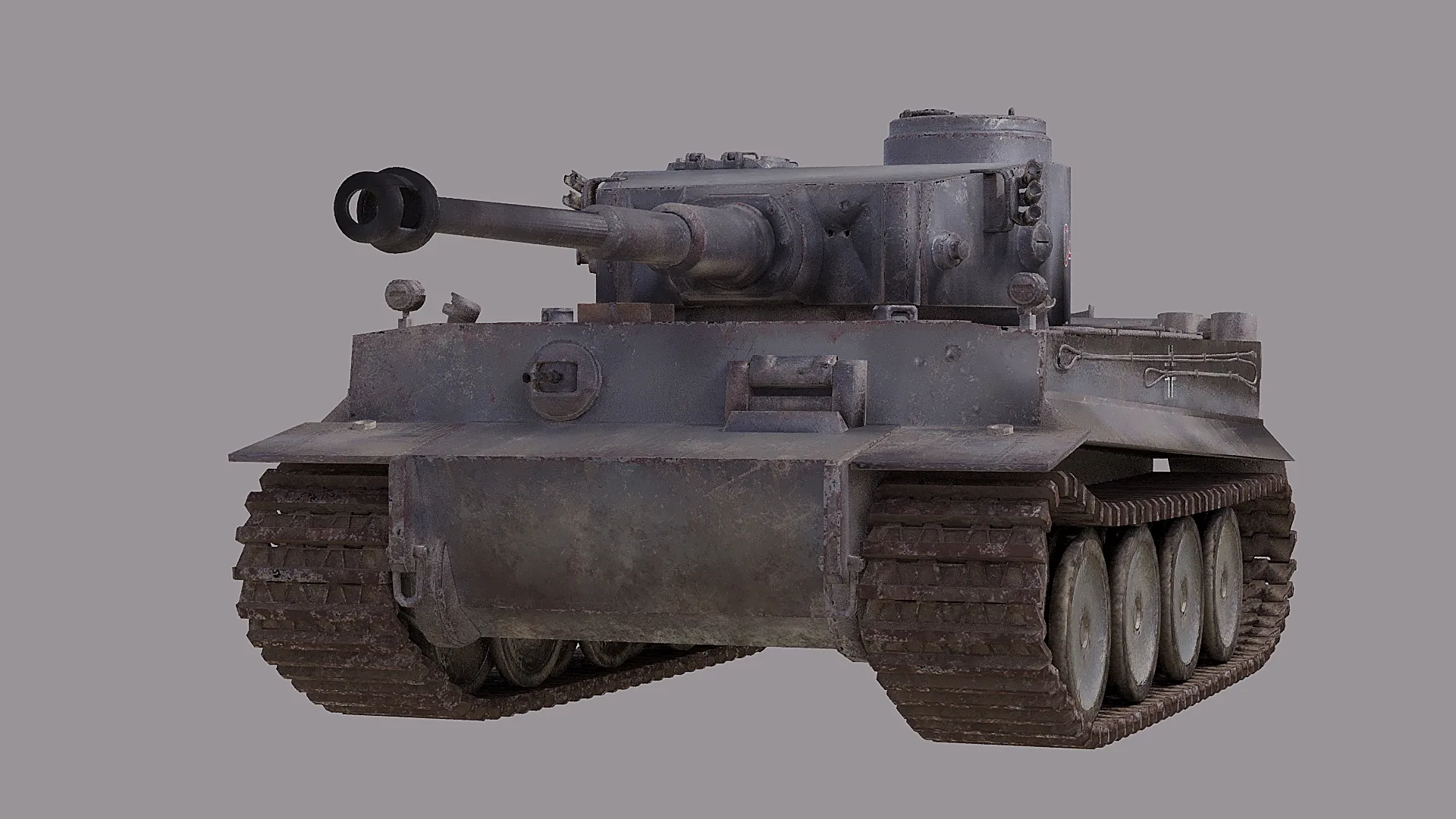 Tiger tank 3D Model .c4d .max .obj .3ds .fbx .stl .blend