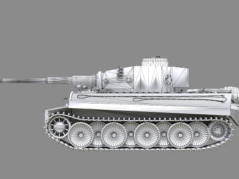 Tiger tank 3D Model