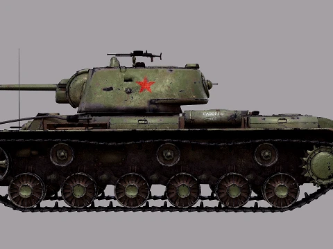 WW2 Soviet Tank KV1 3D Model