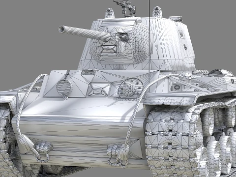 WW2 Soviet Tank KV1 3D Model