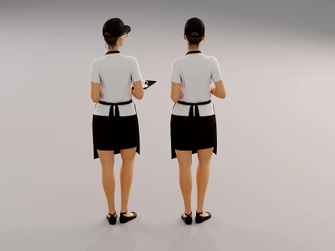 Cajera Mujer Modelo 3D