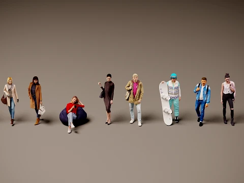 Models of people x 10 11 3D Model