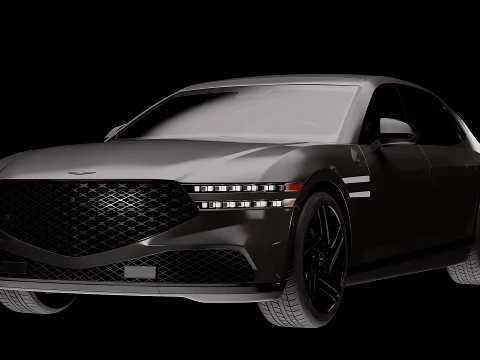 Genesis G90 Prestige Zwart 2026 3D Model