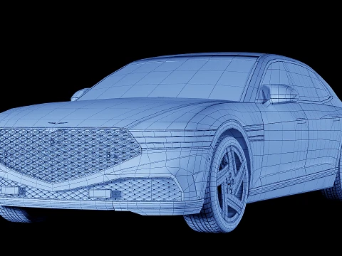Genesis G90 Prestige Black 2026 3D Model