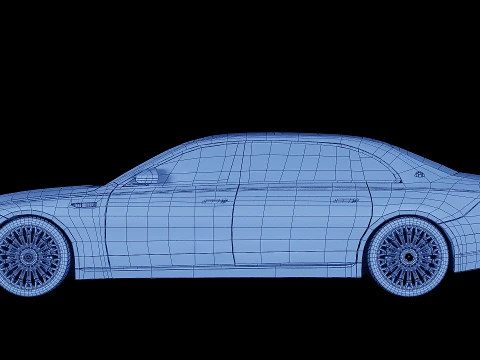 Mercedes-Maybach S-Class MANUFAKTUR 2027 3D Model