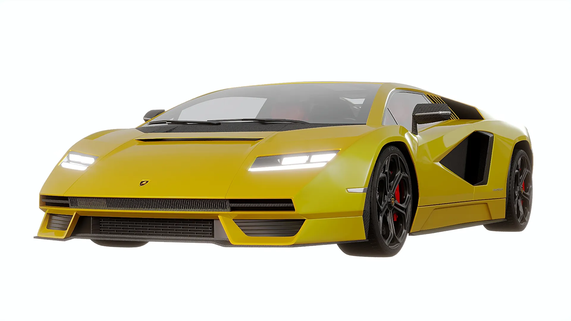Lambo Countach 2021 3D Model .c4d .max .obj .3ds .fbx .stl .blend 