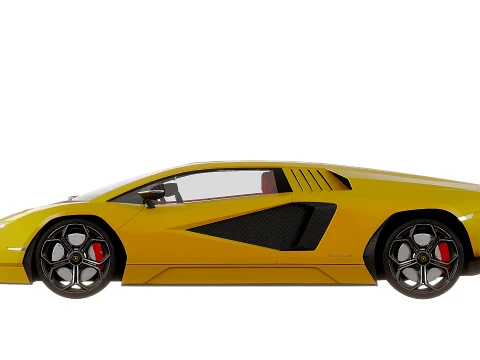 Lambo Countach 2021 3D Model