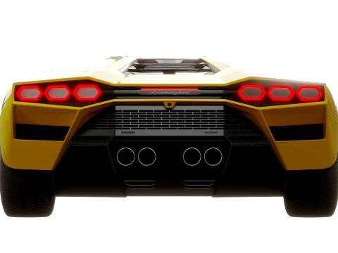 Lambo Countach 2021 3D Model