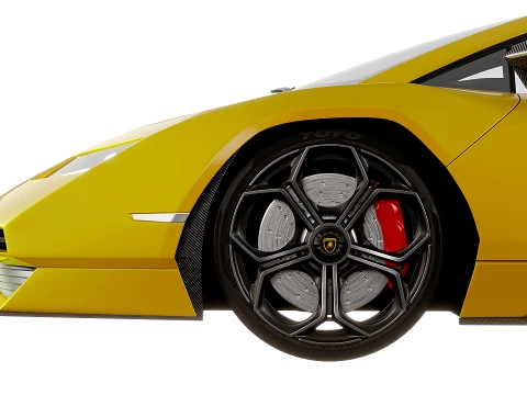 Lambo Countach 2021 3D Model