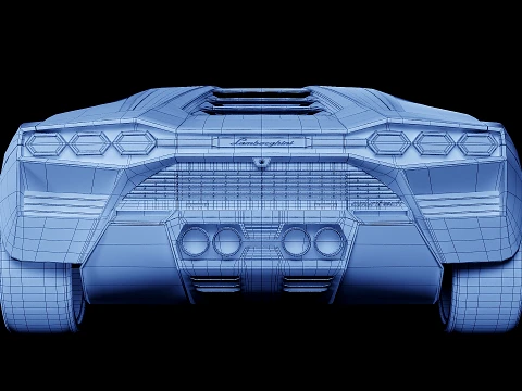 Lambo Countach 2021 3D Model