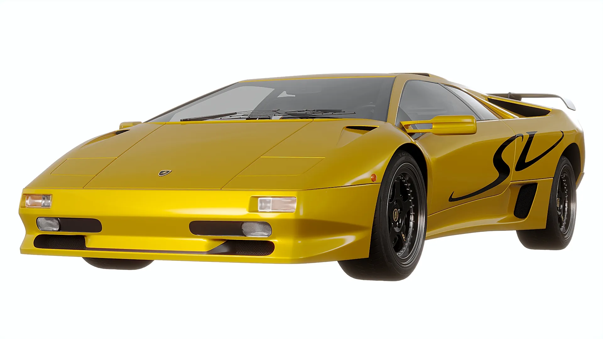 Lambo Diablo SV 1998 3D Model .c4d .max .obj .3ds .fbx .stl .blend 