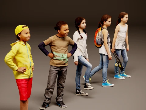 사람 모델 x 5 3D 모델