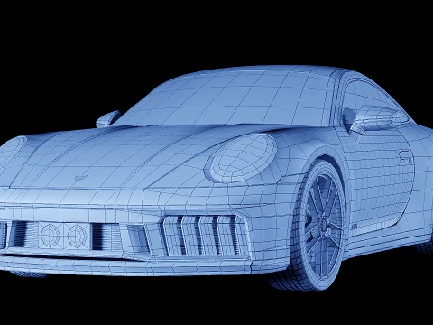 Porsche 911 Carrera GTS Hybrid 2025 3D Model