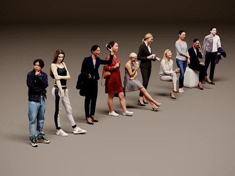 Models of people x 10 14 3D Model