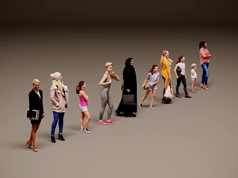 Models of people x 10 15 3D Model