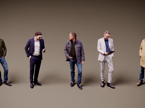 Models of people x 5 09 3D Модель