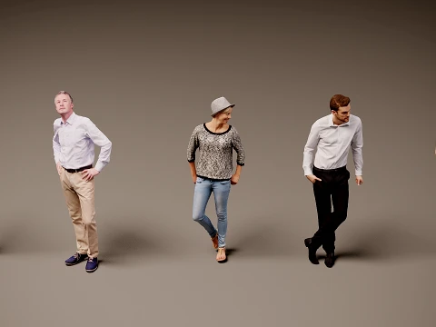Models of people x 5 10 3D Модель
