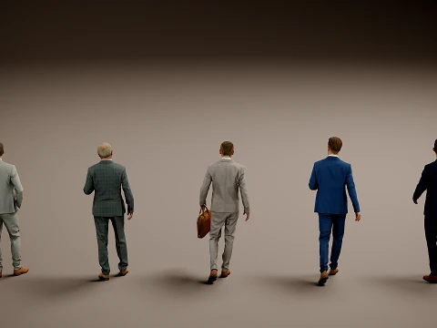 Models of people x 5 11 3D Model