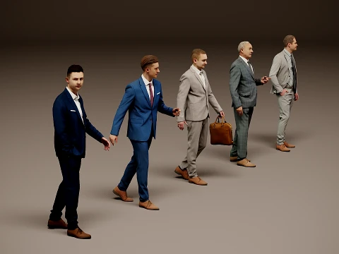 Models of people x 5 11 3D Model