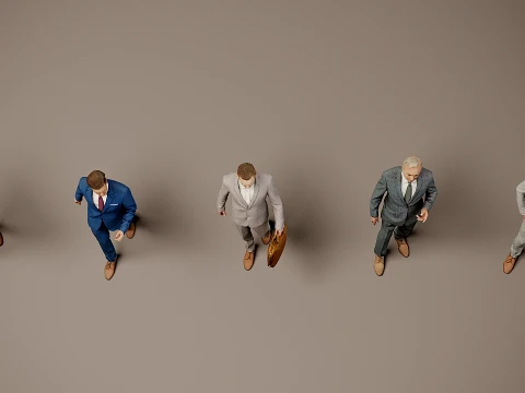 Models of people x 5 11 3D Model