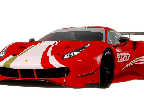 Ferrari 488 GT3 Evo 2020 Modello 3D