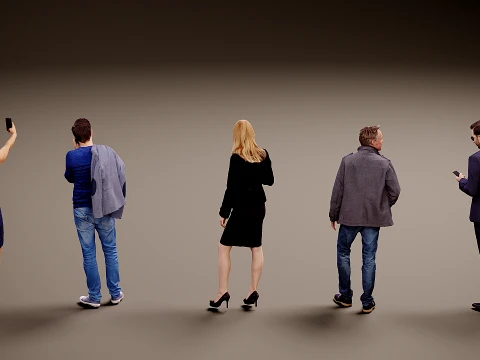 Models of people x 5 13 3D Model
