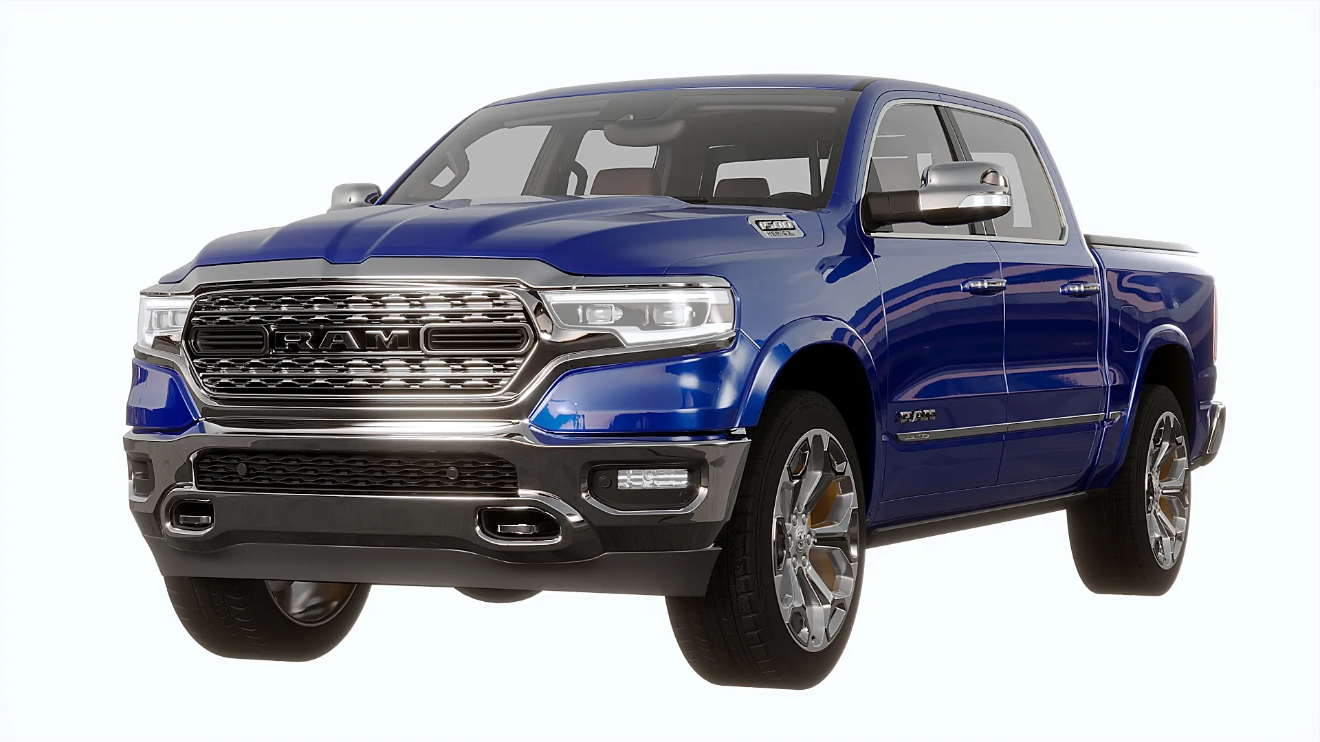 Dodge Ram 1500 Limited 2019 3D Model .c4d .max .obj .3ds .fbx .stl .blend 