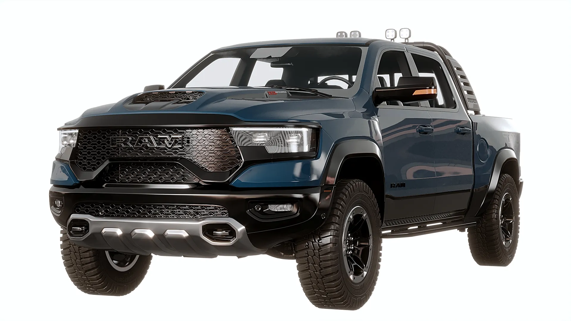 Dodge Ram 1500 TRX 2022 3D Model .c4d .max .obj .3ds .fbx .stl .blend