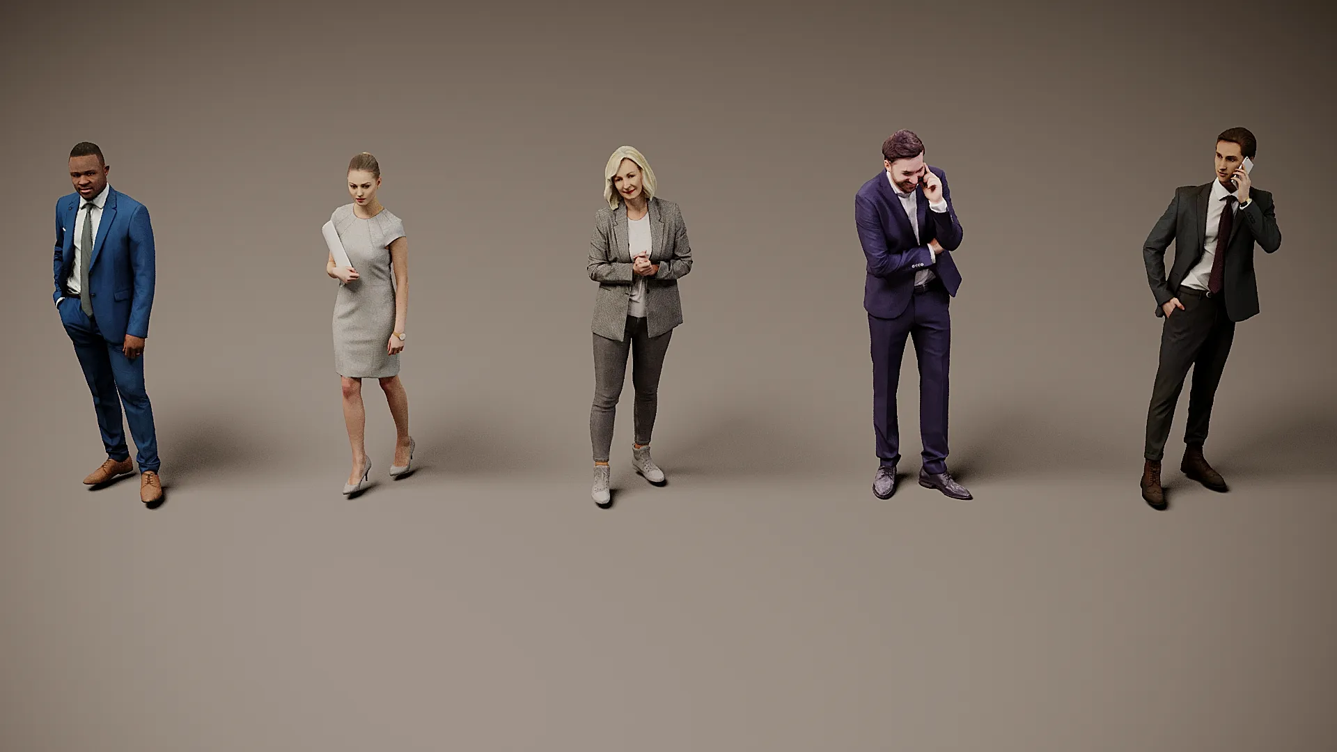 Models of people x 5 14 3D Model .c4d .max .obj .3ds .fbx .stl .blend 
