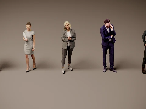Models of people x 5 14 Modello 3D