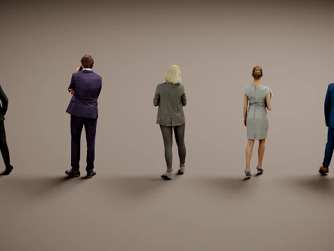 Models of people x 5 14 3D Model
