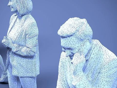 Models of people x 5 14 3D Model