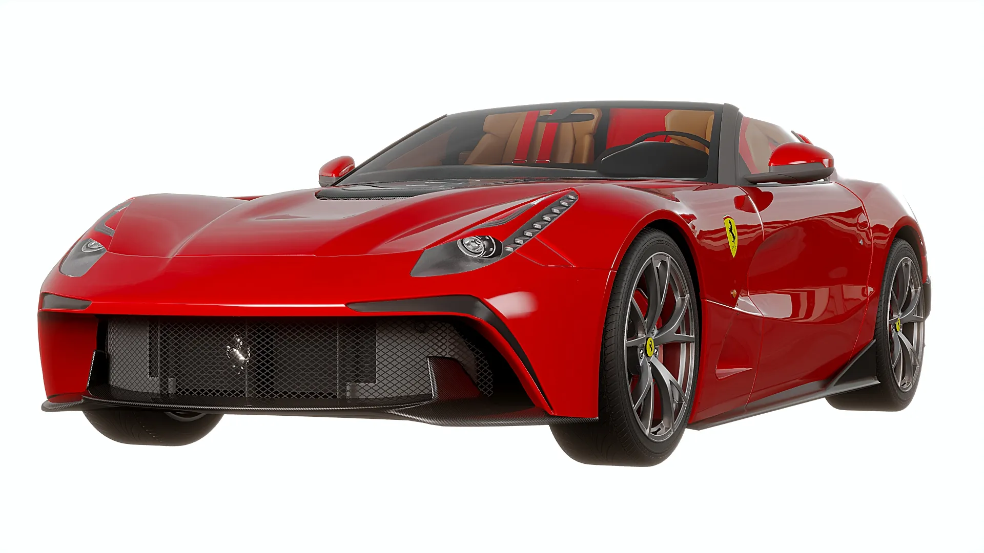 Ferrari F12 TRS Roadster 3D Model .c4d .max .obj .3ds .fbx .stl .blend
