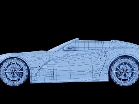 Ferrari F12 TRS Roadster 3D Model