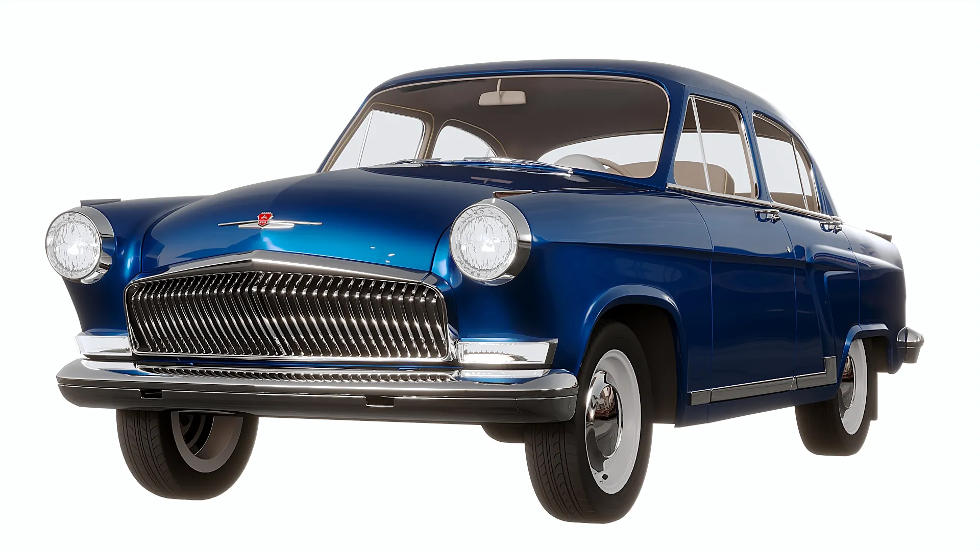 GAZ 21 USSR 3D Model .c4d .max .obj .3ds .fbx .stl .blend 