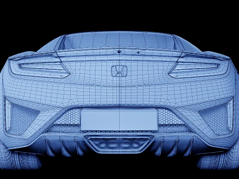 Honda NSX 2017 3D Model