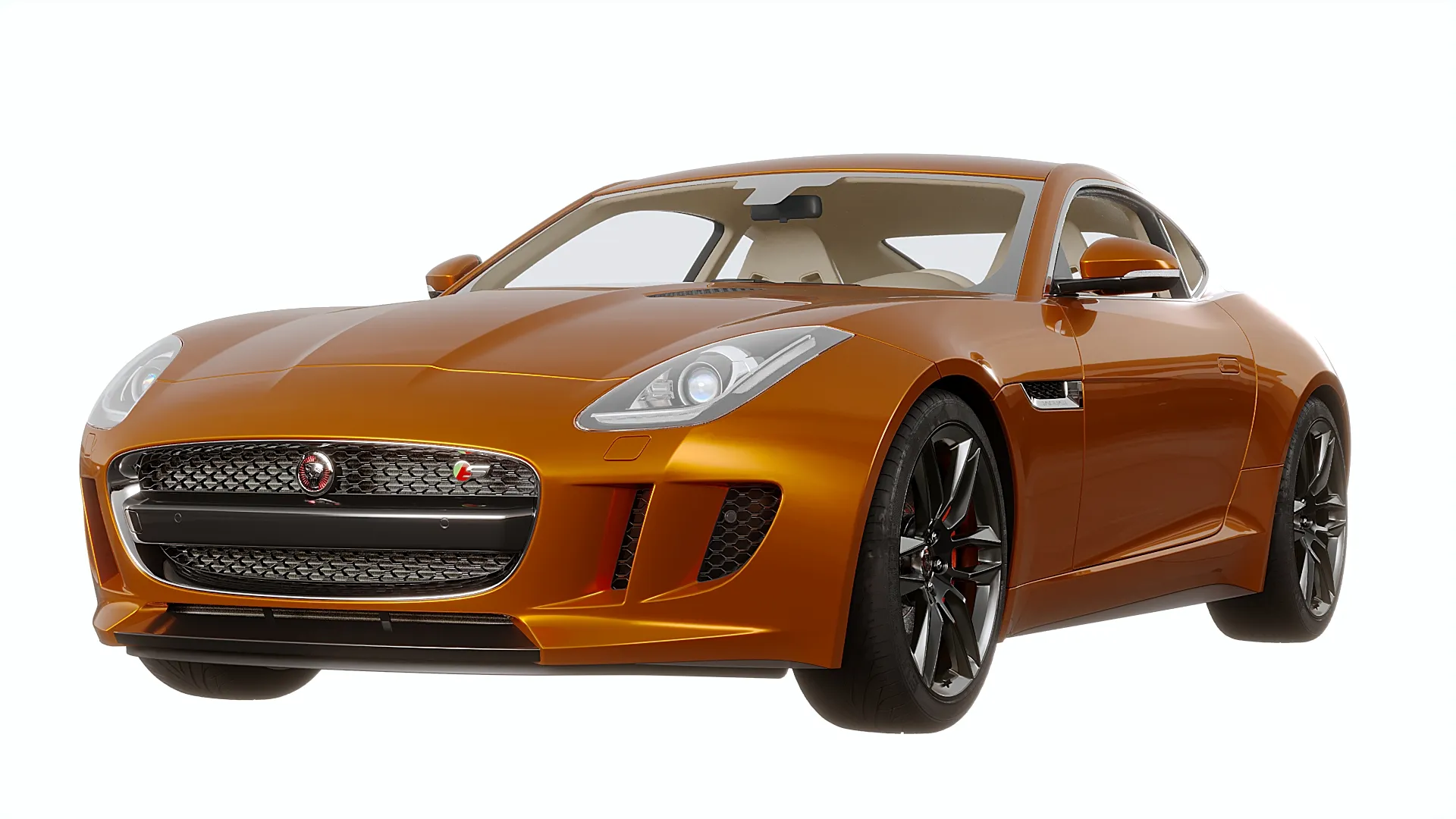 Jaguar F-Type R Coupe 2015 3D Model .c4d .max .obj .3ds .fbx .stl .blend 
