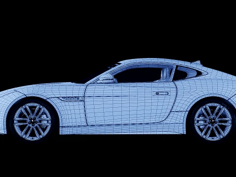 Jaguar F-Type R Coupe 2015 3D Model