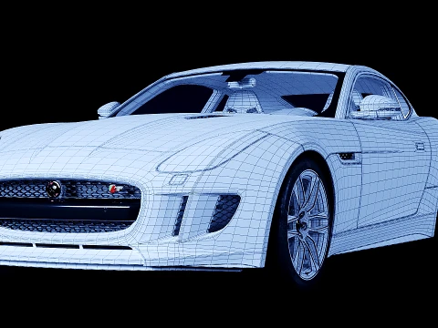 Jaguar F-Type R Coupe 2015 3D Model