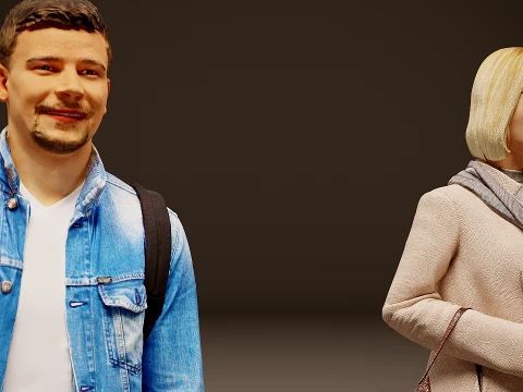 Models of people x 7 3D Model