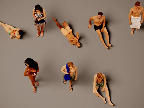 Models of people x 8 3D Model