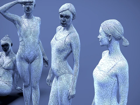 Models of people x 8 00 3D Model