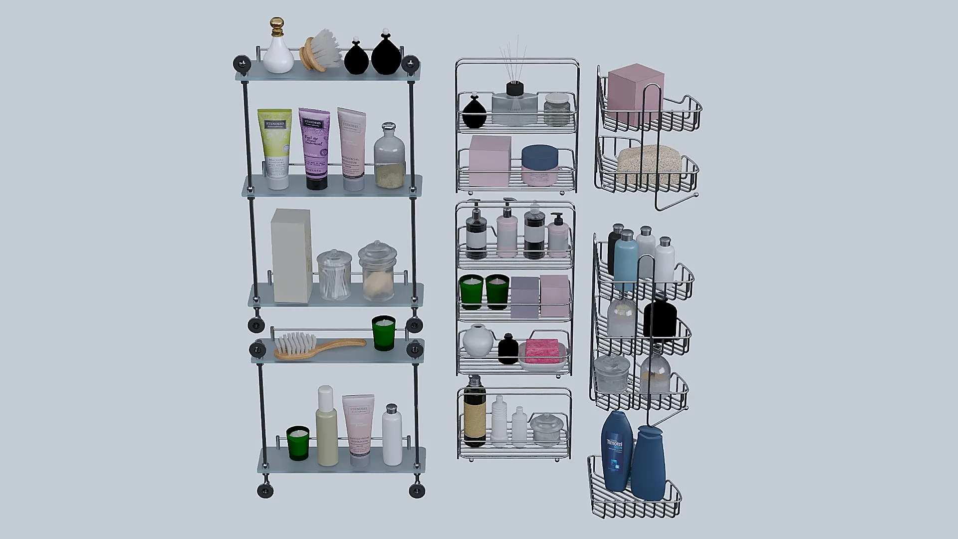 Accessories and cosmetics for the bath 3D Model .c4d .max .obj .3ds .fbx .stl .blend