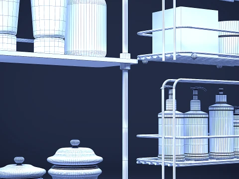 Accessories and cosmetics for the bath 3D Model