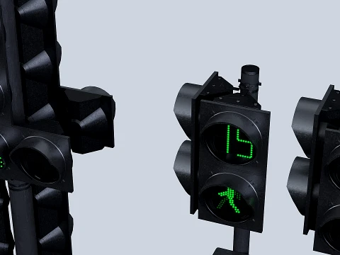 AVE Traffic Lights Animated 3D Model