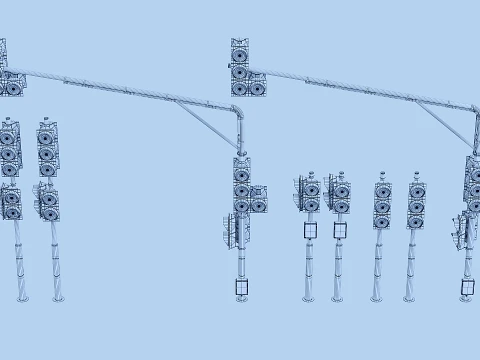 AVE Traffic Lights Animated 3D Model