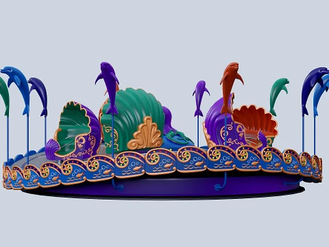 Childrens octopus carousel 3D Model