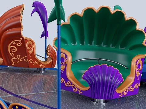Childrens octopus carousel 3D Model