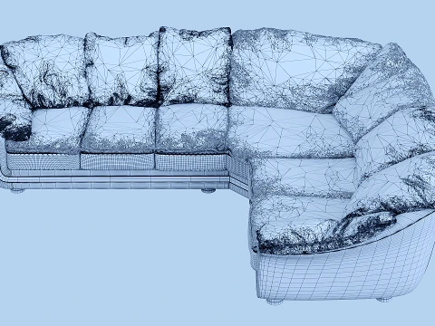 Angular sofa 3D Model