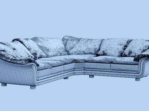 Angular sofa 3D Model